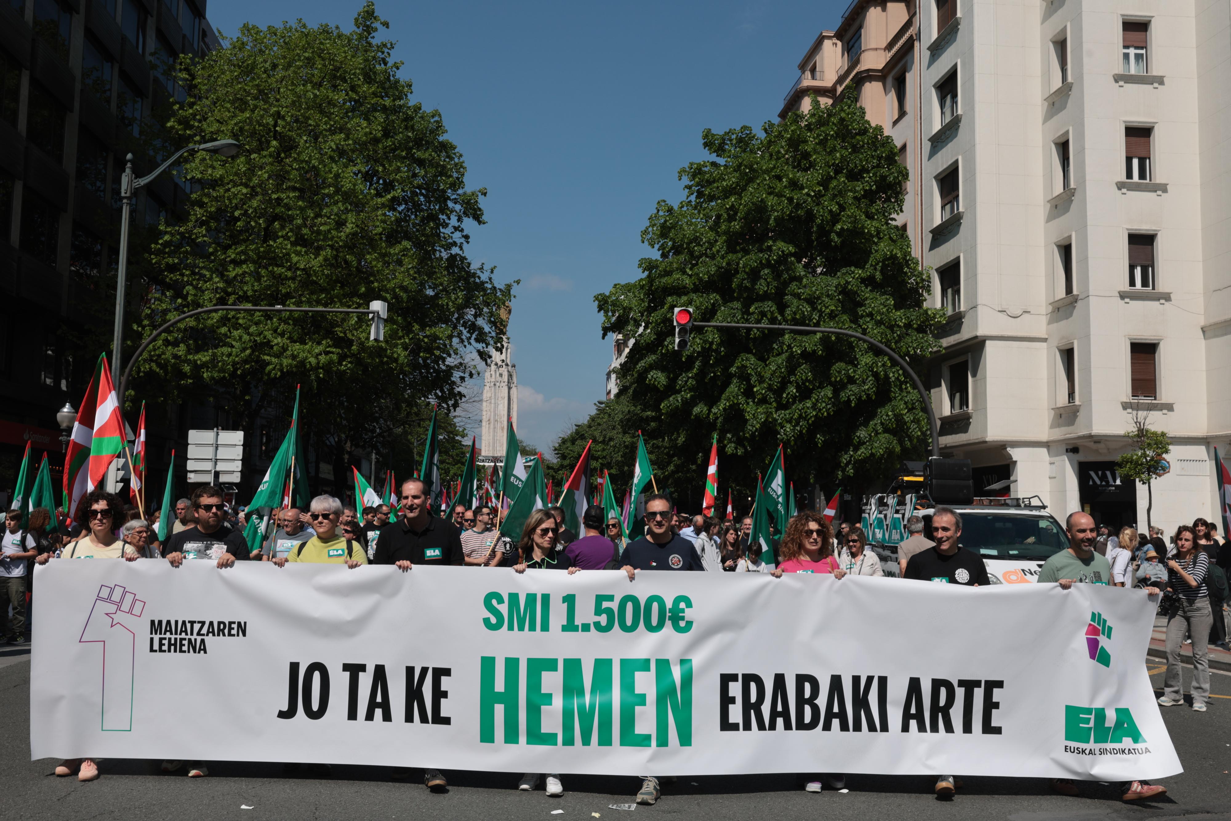 Manifestación de ELA por el Primero de Mayo en Bilbao / EFE Luis Tejido