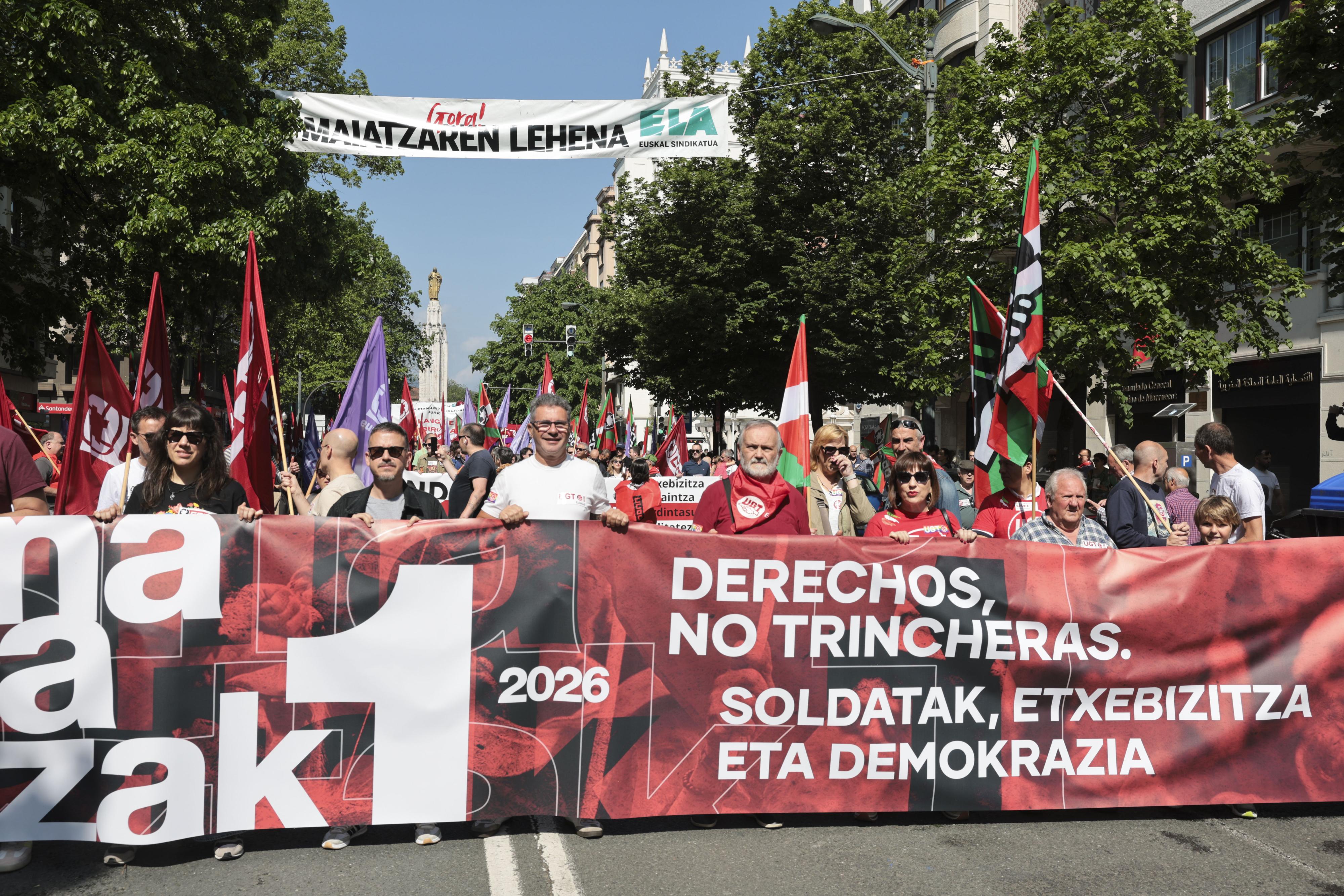 Manifestación de CCOO y UGT el Primero de Mayo en Bilbao / EFE Luis Tejido