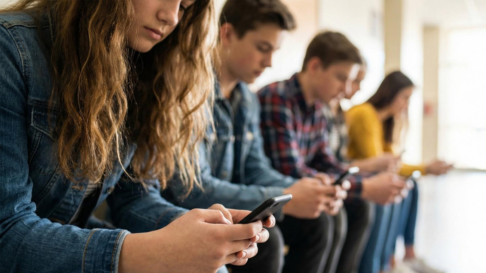 Adolescentes con el móvil