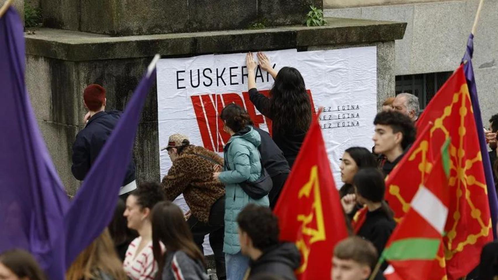 Manifestación de la organización juvenil de la izquierda abertzale Ernai en Bilbao