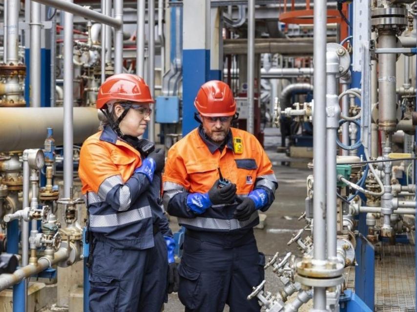 Trabajadores de Petronor en una imagen de archivo