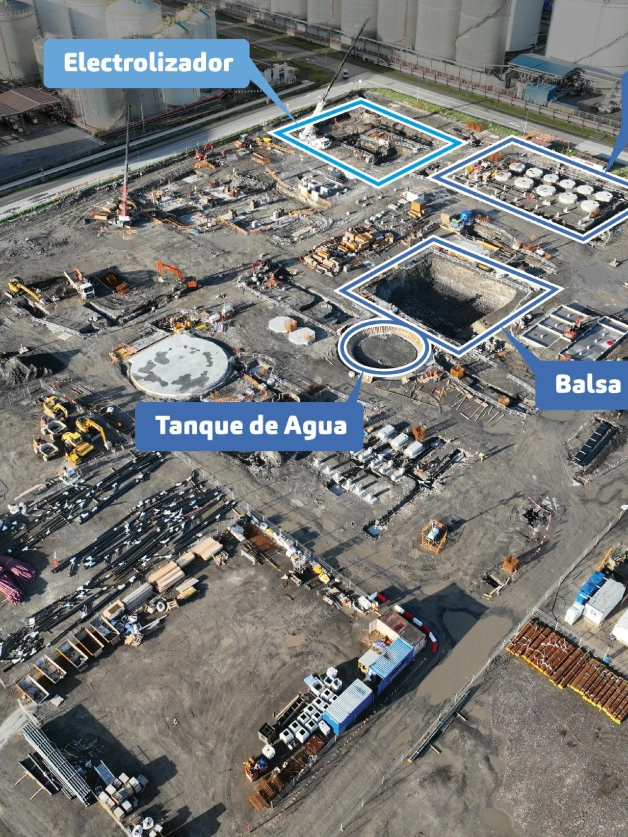 Ubicación del electrolizador de 10 MW de Petronor