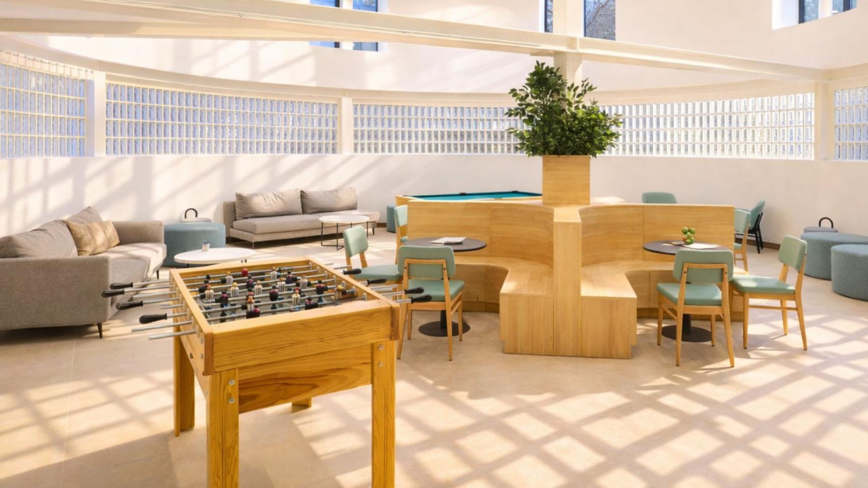 Interior de una residencia de estudiantes