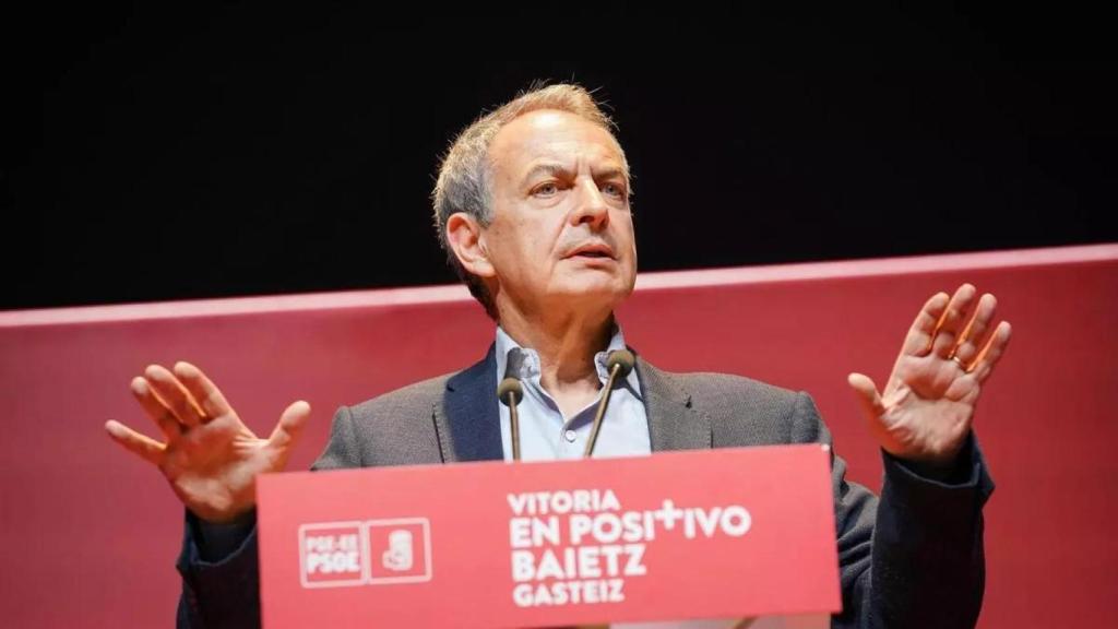 José Luis Rodríguez Zapatero en un acto en Vitoria. 