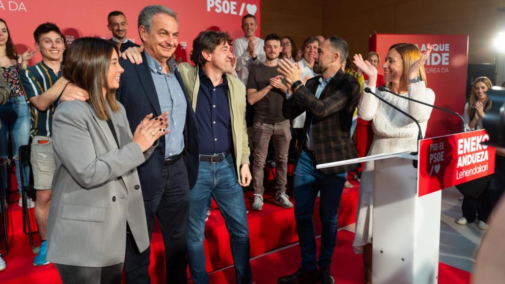 José Luis Rodríguez Zapatero acompaña al PSE-EE en las campaña de las elecciones vascas de 2024