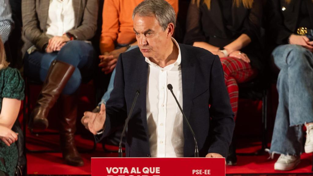 José Luis Rodríguez Zapatero durante un mitin del PSE.