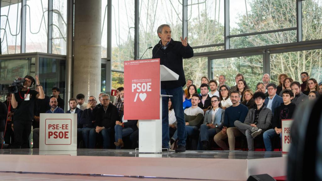 José Luis Rodríguez Zapatero durante un homenaje del PSE en 2024. 