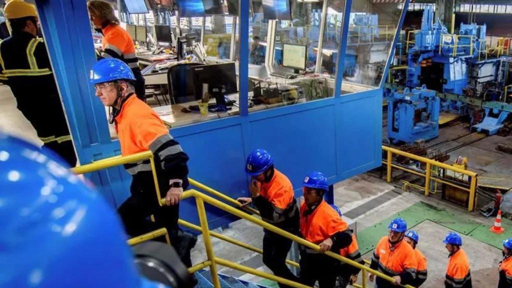 Trabajadores de Sidenor en Azkoitia. 