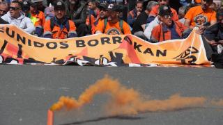 Trabajadores de Tubos Reunidos en una concentración el pasado 5 de mayo