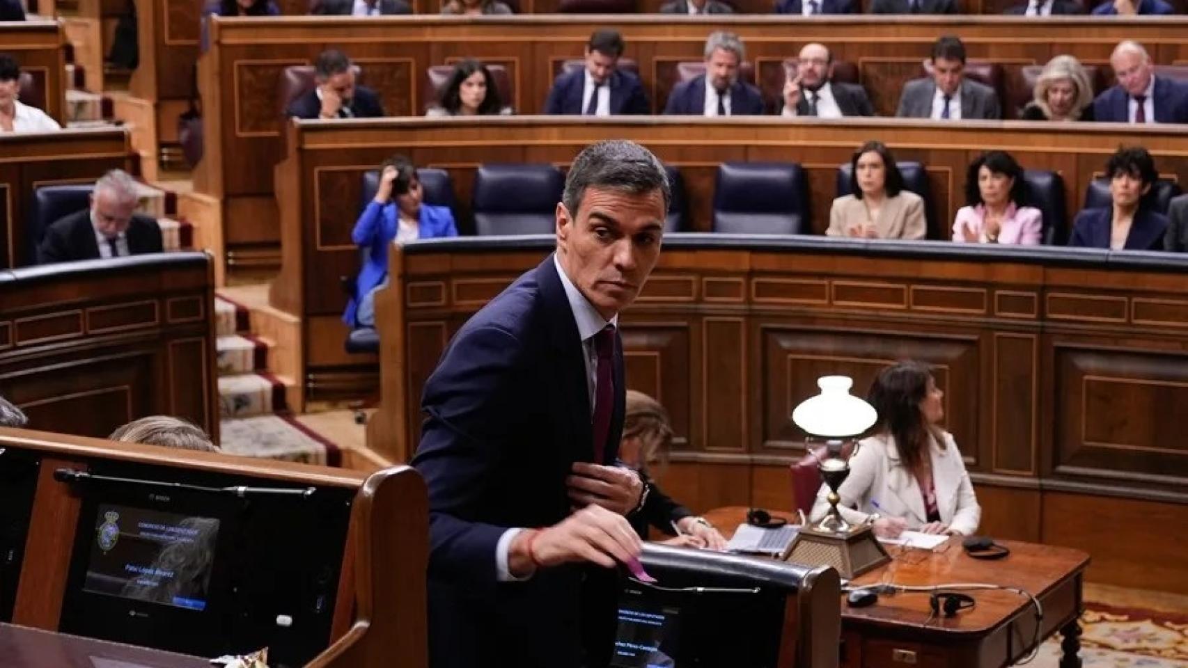 El presidente del Gobierno, Pedro Sánchez, en una imagen de archivo en el Congreso de los Diputados