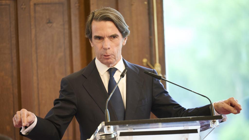 José María Aznar en la Sociedad Bilbaína, donde ha presentado su libro. 