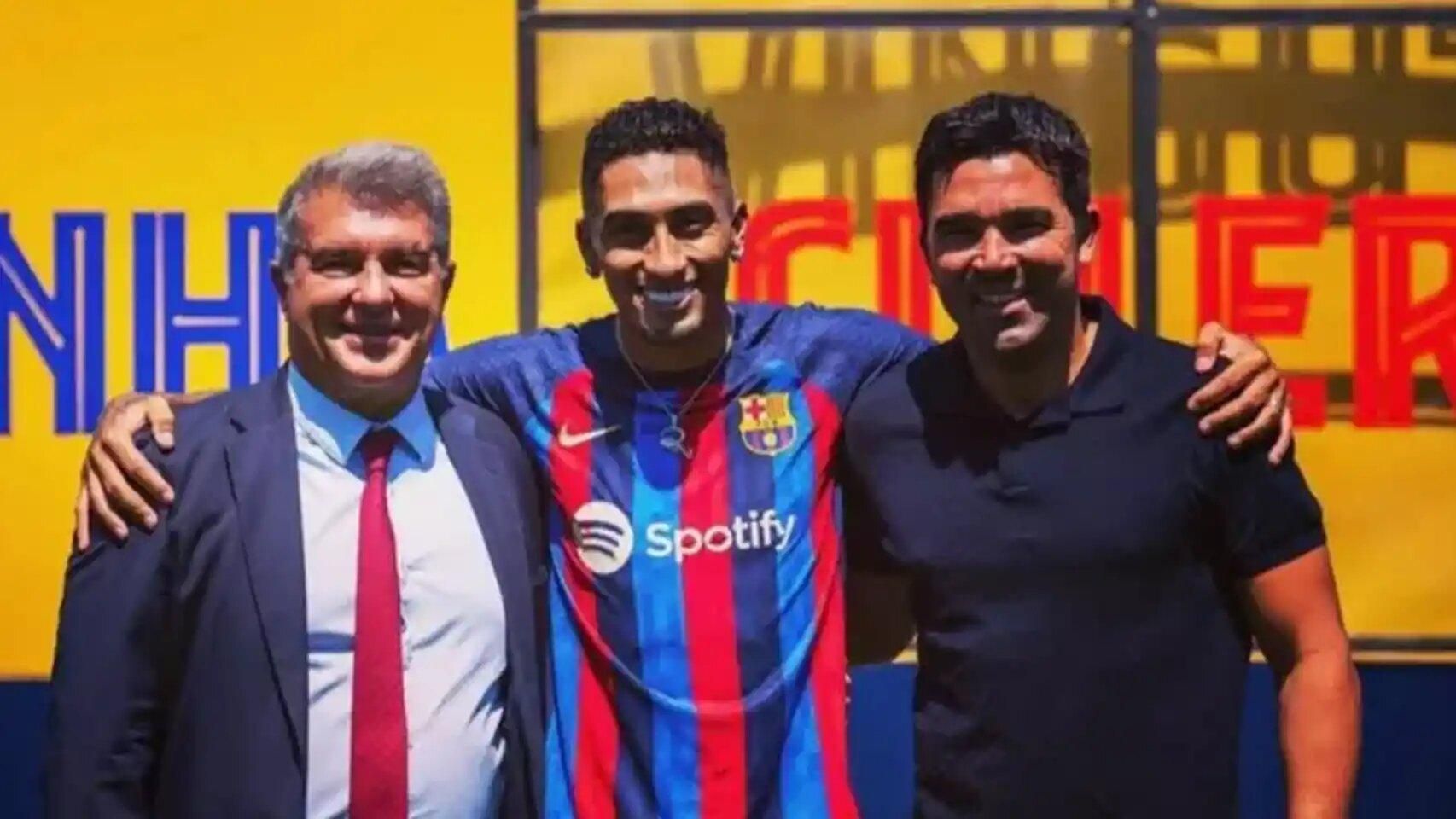 Laporta, Raphinha i Deco