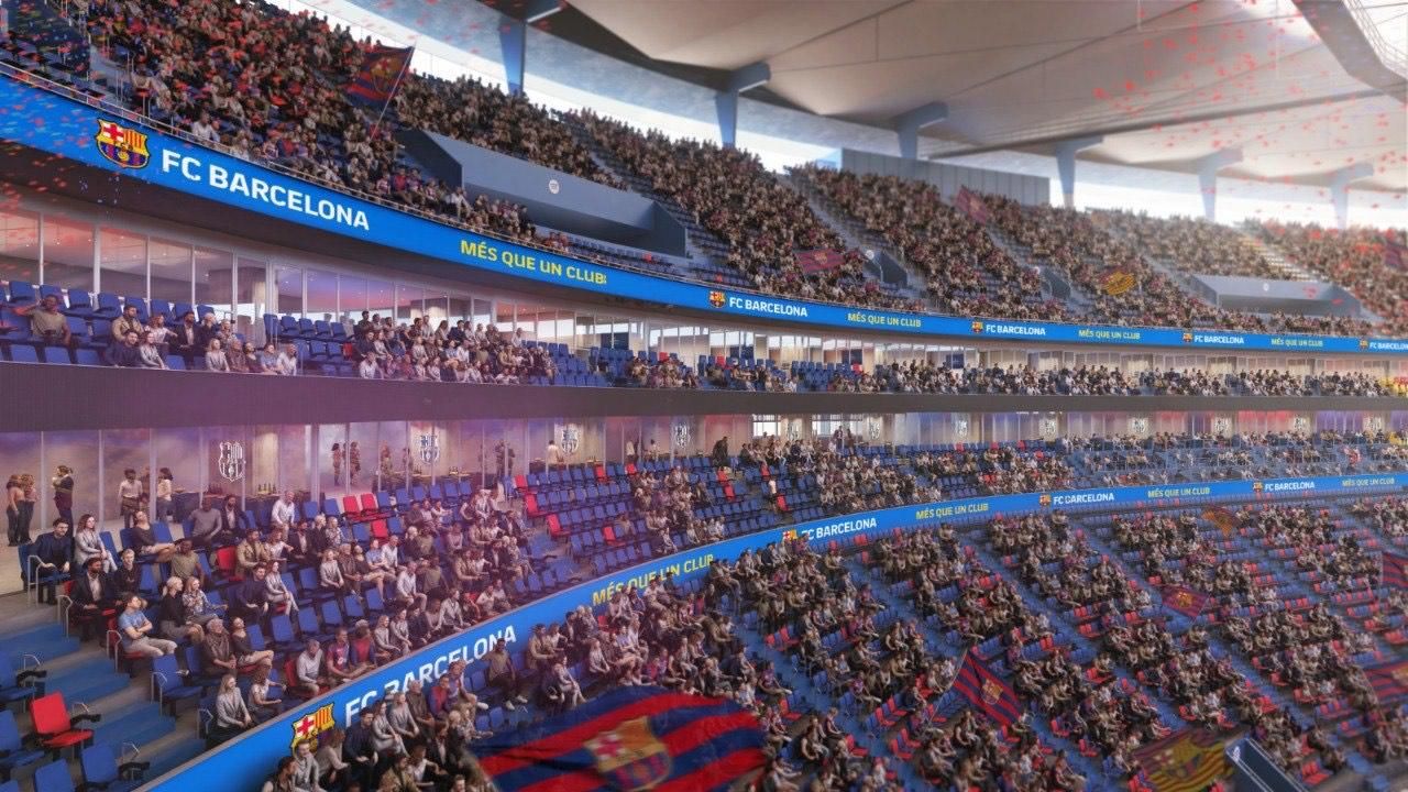 Gradas del Spotify Camp Nou cuando esté terminado