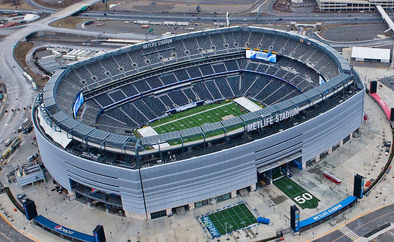 El MetLife Stadium, estadio de la final del Mundial, en una vista aérea