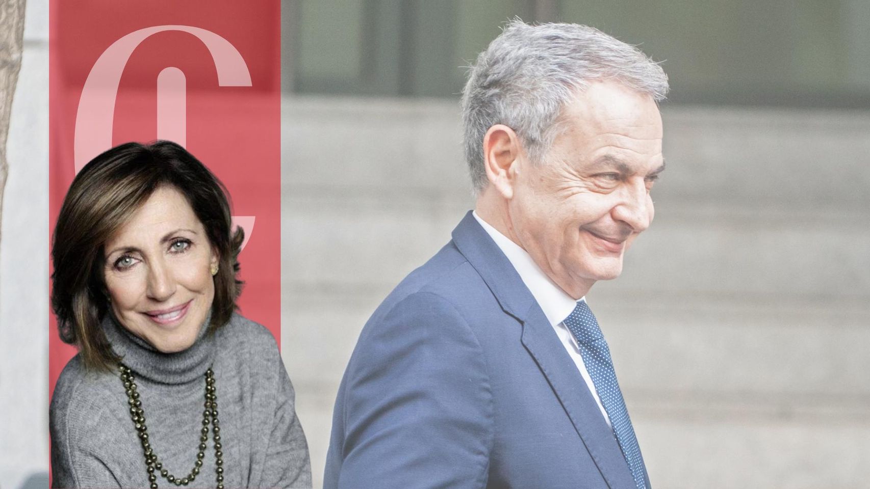Rosa Cullell y el expresidente Zapatero en su llegada a los juzgados para declarar como investigado por corrupción