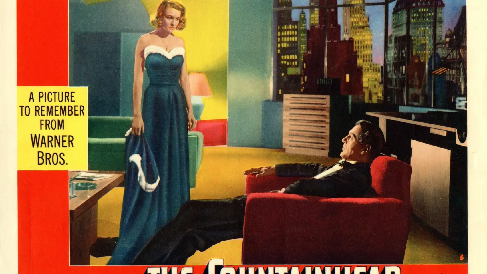 Cartell de la pel·lícula 'El Manantial' (1949), dirigida per King Vidor