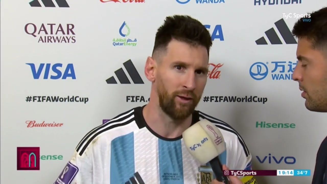 Leo Messi, justo después de entonar el 'qué mira' bobo