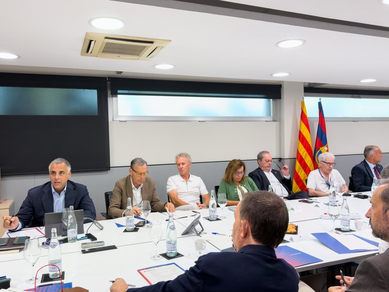 Manel del Río, director general del Barça, en la reunión ordinaria de la junta directiva celebrada este miércoles 29 de julio de 2026