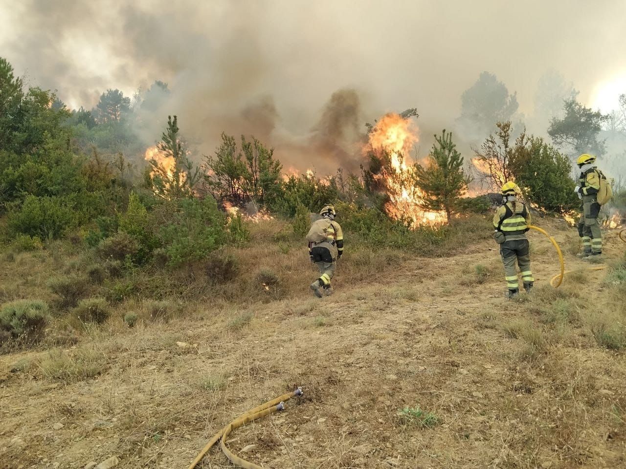 Incendio en Huesca