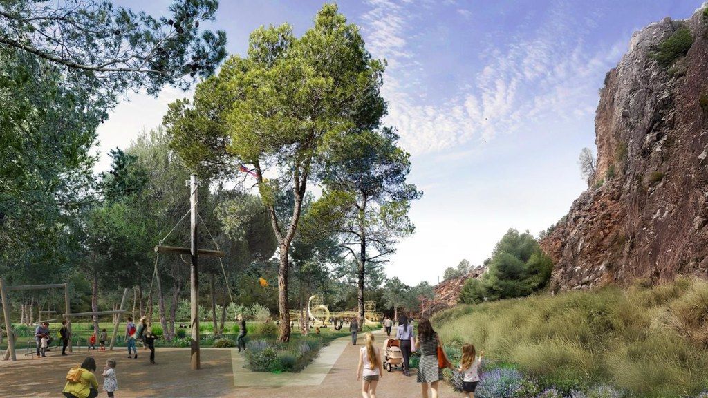 Render del futuro parque de Castelldefels 