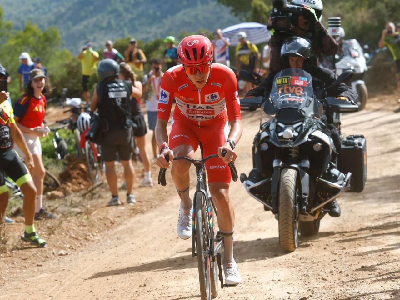 Imagen de Tadej Pogačar durante La Vuelta