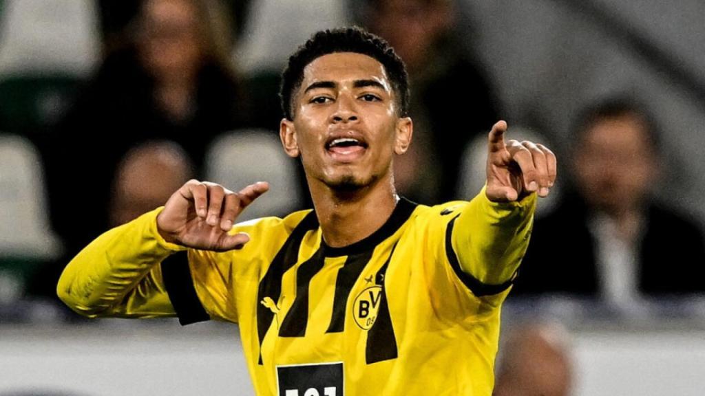 Jude Bellingham celebra un gol con el Dortmund