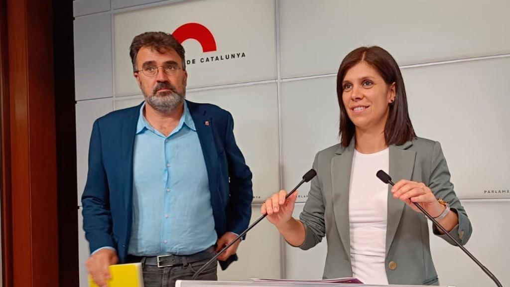 Lluís Salvadó, cuando era diputado en el Parlament, y la secretaria general adjunta y portavoz de ERC, Marta Vilalta