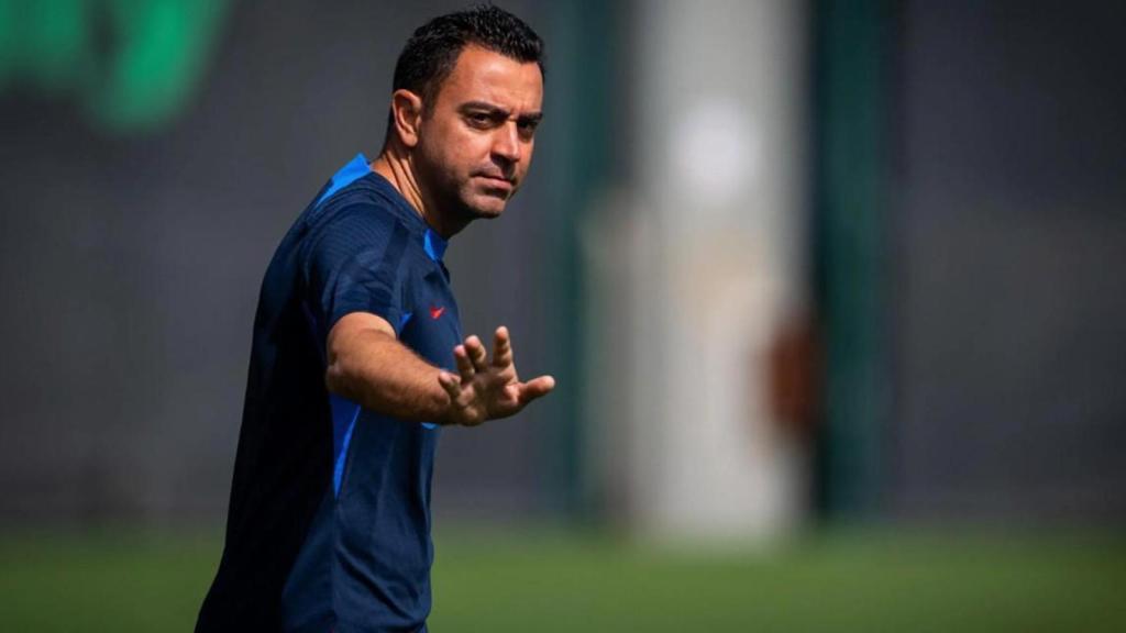 Xavi Hernández, durante una sesión de entrenamiento con el Barça / REDES