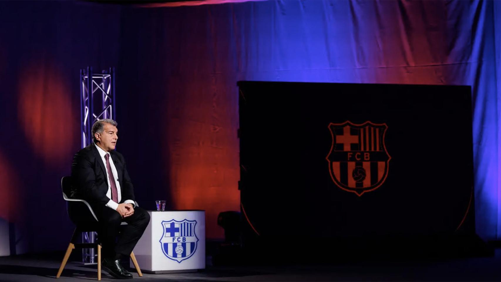 Joan Laporta, durante una entrevista realizada por Barça Studios / FCB