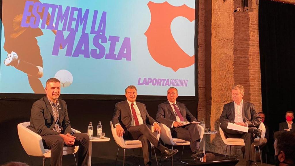 Laporta presentando la segunda parte de su proyecto deportivo