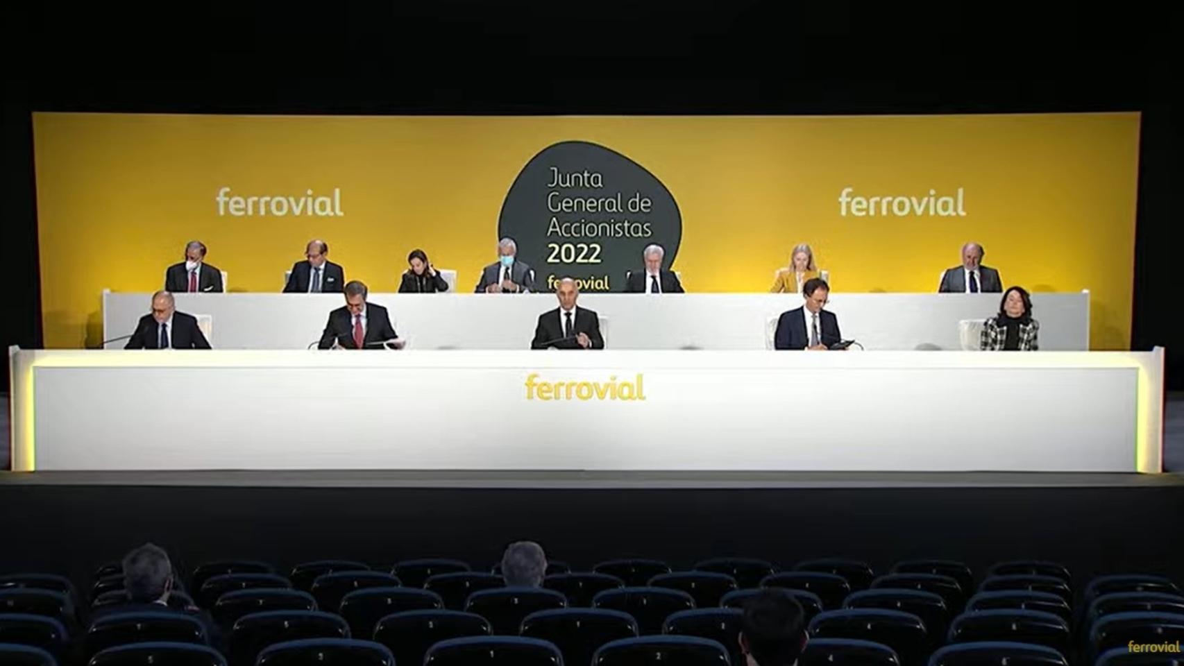 Imagen de la última junta general de accionistas de Ferrovial, celebrada en 2022 / EP