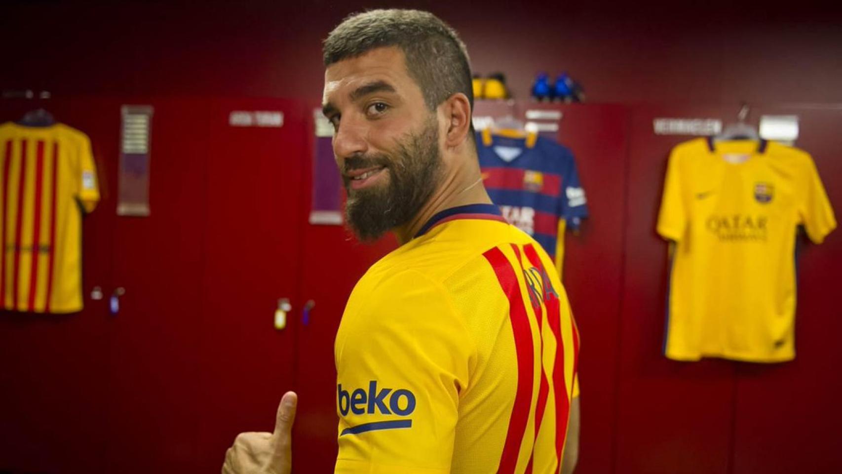 Arda Turan, en su presentación como jugador del Barça / FCB