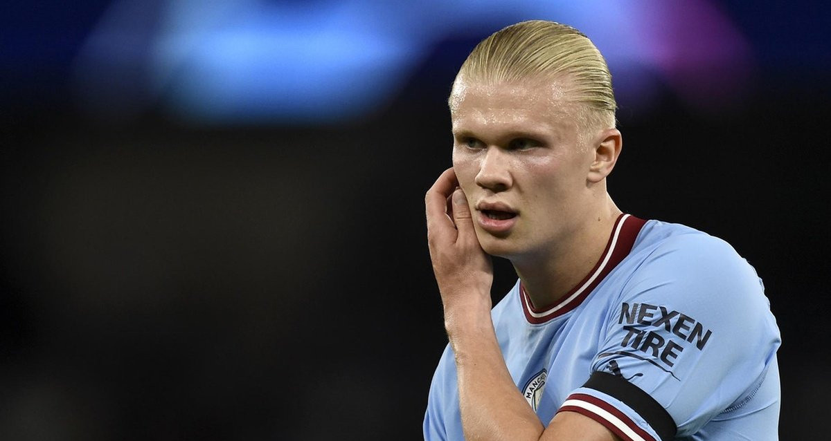 Erling Haaland, durante un partido con el Manchester City en la Champions League / EFE
