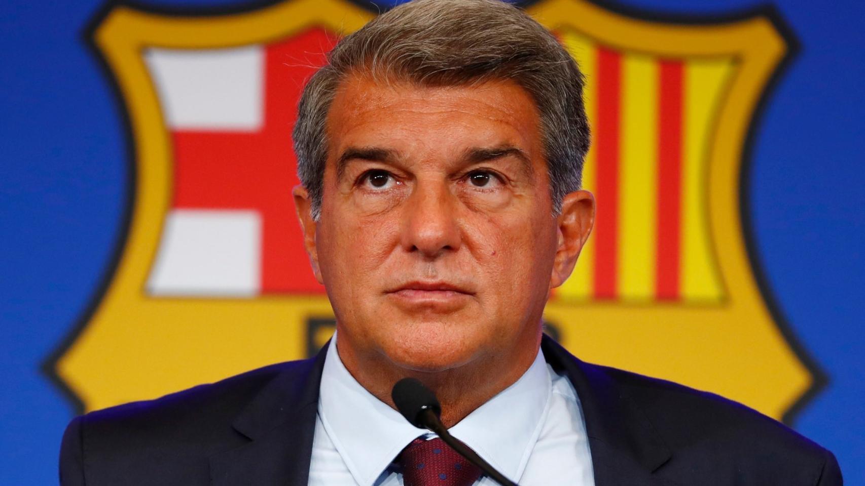 Joan Laporta, durante una comparecencia como presidente del Barça