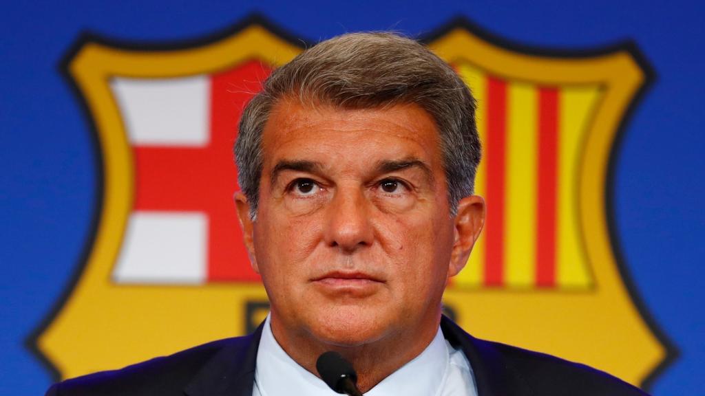 Joan Laporta, durante una comparecencia como presidente del Barça