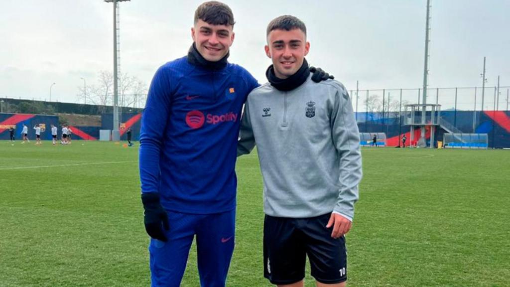 Pedri y Moleiro, juntos en una imagen de esta temporada / REDES