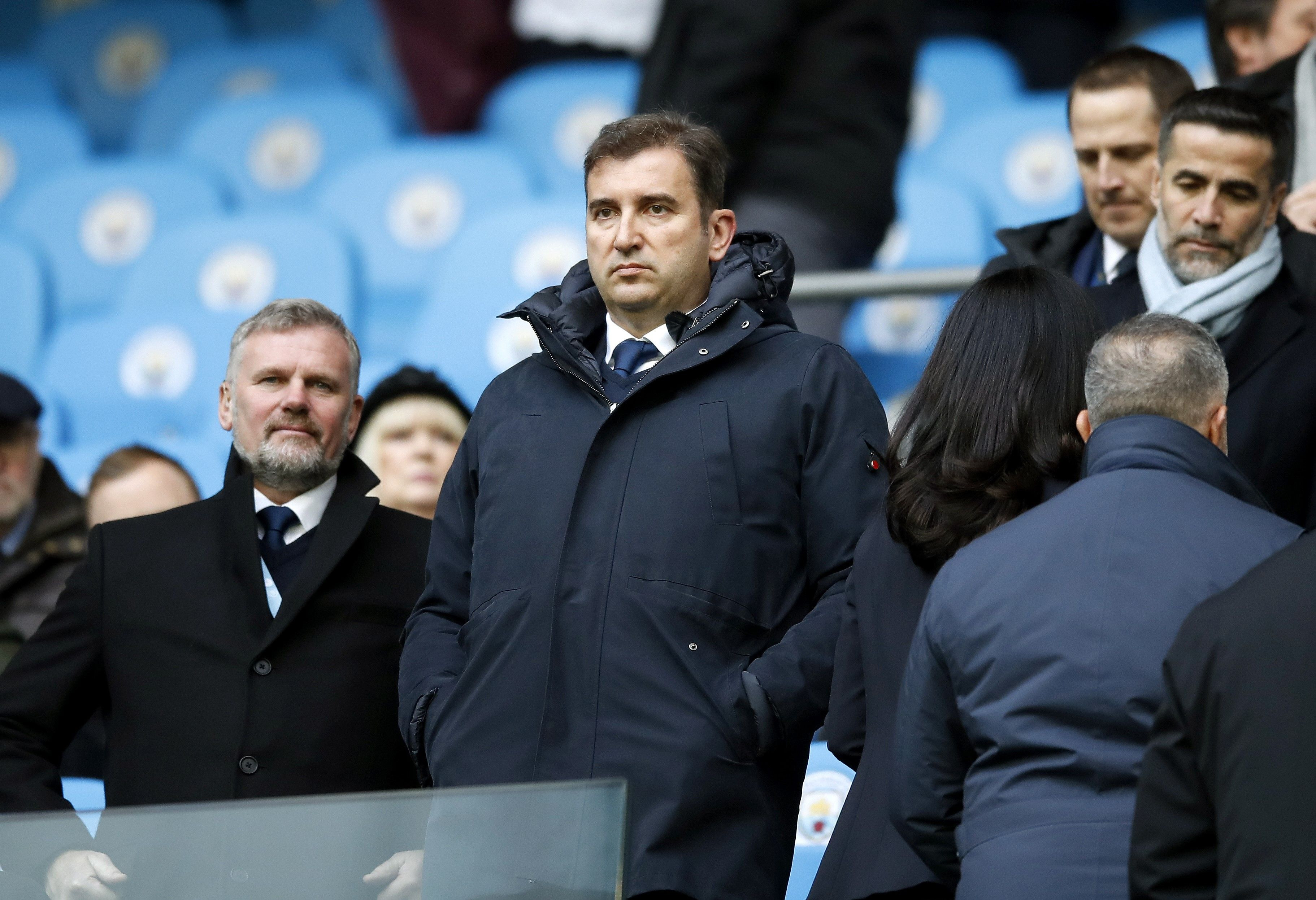 Ferran Soriano en un partido del Manchester City / EFE