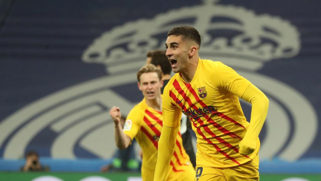 Ferren Torres celebrando un gol en el Santiago Bernabéu / REDES