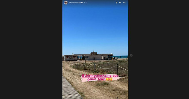 Antonella Roccuzzo, en el chiringuito Chalito de Castelldefels / REDES