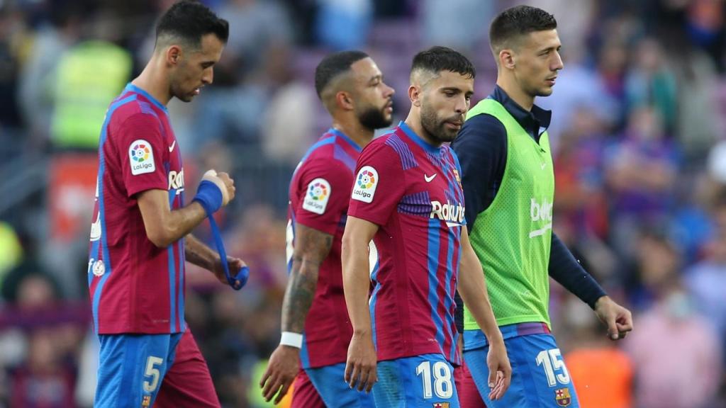 Busquets, Memphis, Alba y Lenglet, decepcionados tras caer en el clásico