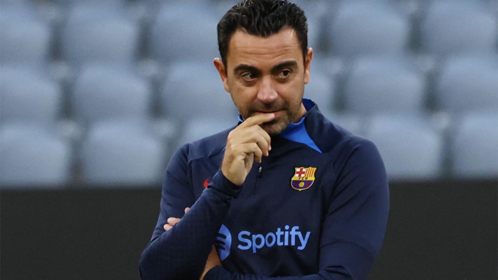 Xavi Hernández, durante un entrenamiento con el FC Barcelona / REDES
