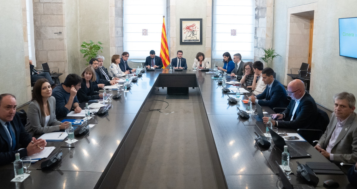 La cumbre de la sequía, en el Palau de la Generalitat, a 31 de marzo de 2023, en Barcelona / DAVID ZORRAKINO - EUROPA PRESS
