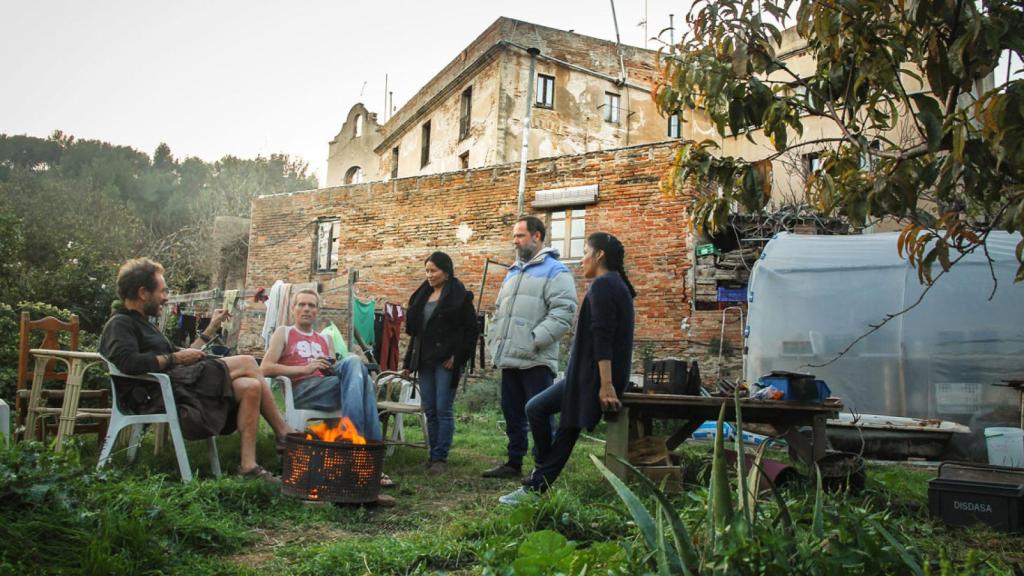 Los okupas de Can Masdéu de Barcelona, durante una festividad de Sant Jordi / Cedida -- UPF