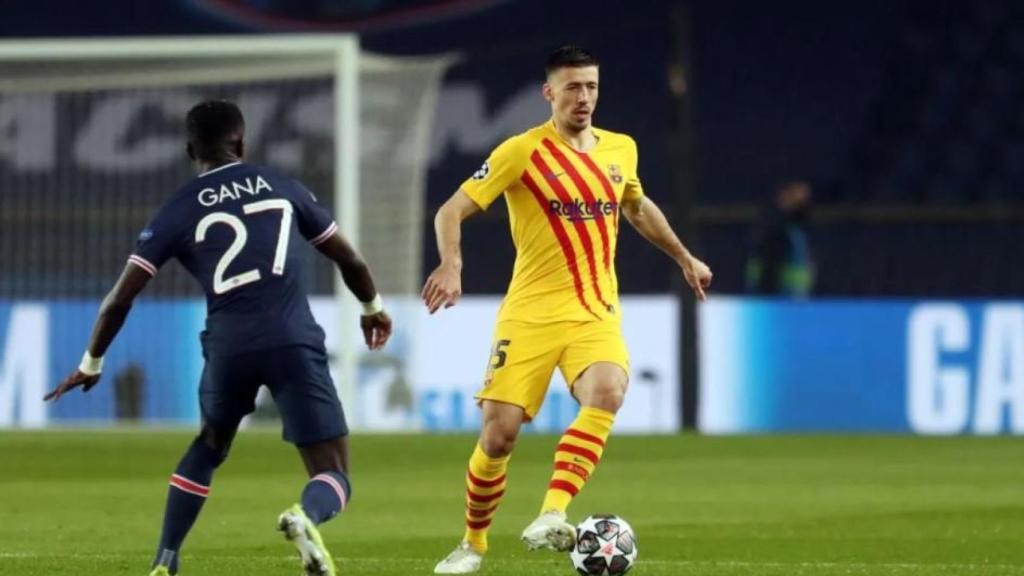 Clément Lenglet en una acción del PSG-Barça / FCB