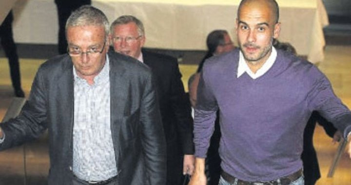 Evarist Murtra y Pep Guardiola / ARCHIVO