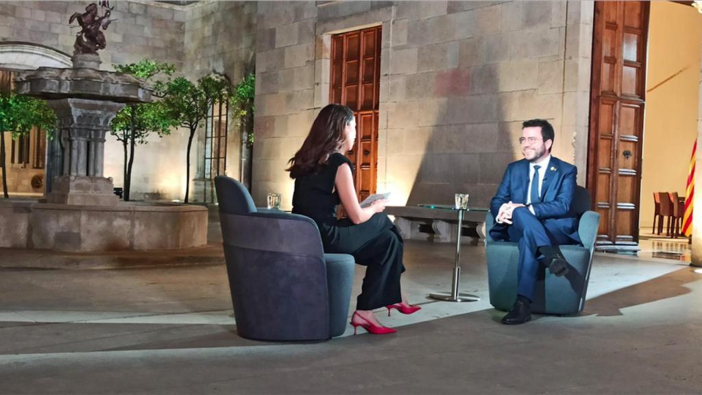 Pere Aragonès, durante una entrevista en TV3 / CCMA