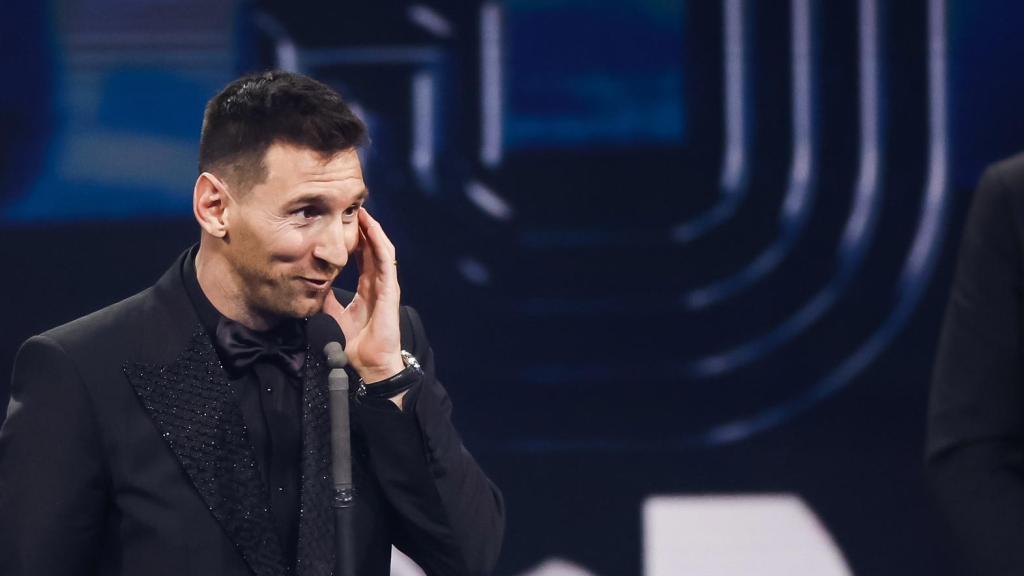 Lionel Messi, en la gala del The Best tras recoger su segundo galardón / EFE