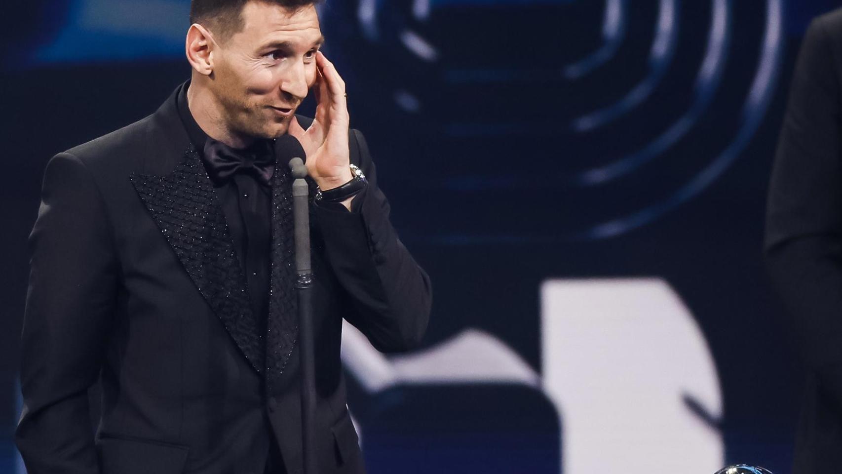Lionel Messi, en la gala del The Best tras recoger su segundo galardón / EFE