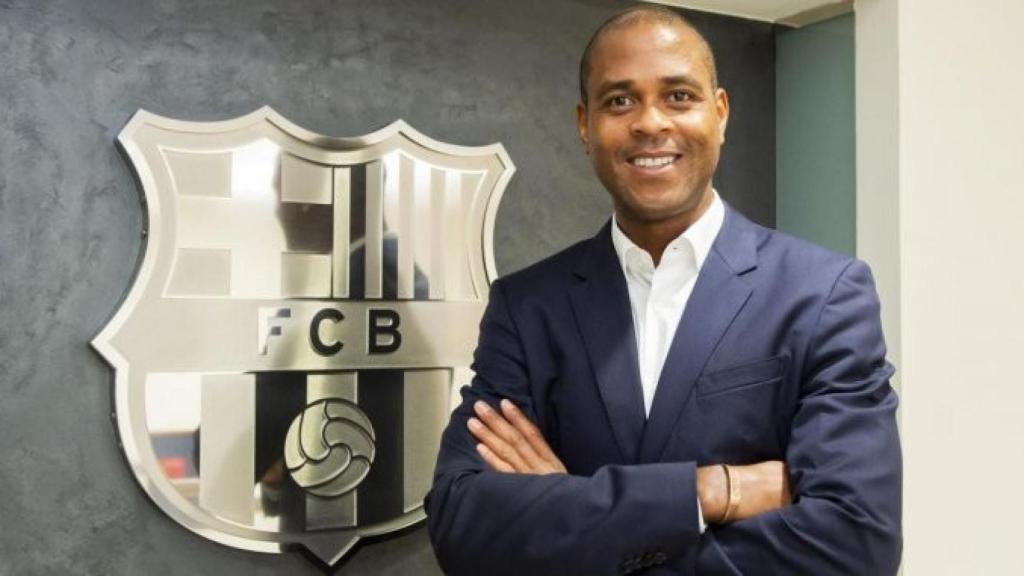 Kluivert en una imagen de archivo con el Barça / FC Barcelona