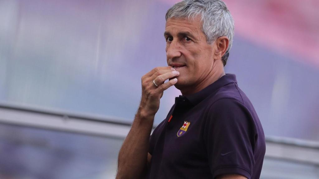 Quique Setién, en el entrenamiento previo al choque contra el Bayern | EFE
